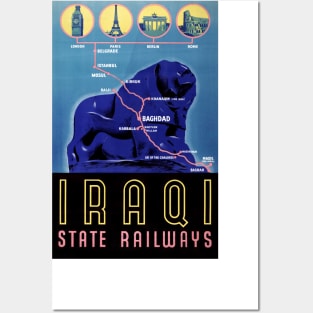 Vintage Travel Poster Iraq State Railways Posters and Art
